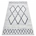 Alfombra de cuerda sisal COLOR 47272/396 Rombos Cuadrados 200x290 Blanco/ Gris