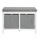 Banco Zapatero de Entreda con 2 Cestas FSR81-HG SoBuy Gris