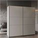 Armario Dormitorio 2 Puertas Correderas y Barra Blanco