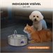 Fuente Agua Mascotas Acero Inoxidable 304 PawHut Gris
