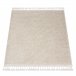 Alfombra BERBER cuadrado 9000 Franjas Bereber Marroquí Shaggy 160x160 Crema