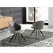 ANGEL CERDA Silla comedor tapizada tela gris Negro