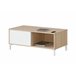 Mesa de café efecto madera 100x50 Blanco/ Madera