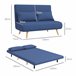 Sofá Cama Doble Lino Sintético, Espuma HOMCOM Azul
