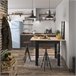 Mesa de cocina extensible INDUSTRY Negro/ Madera