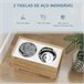 Comedero para Perros MDF, Acero PawHut Marron
