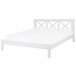 Beliani Cama con somier Madera de pino TANNAY 189x208 Blanco
