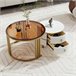2 en 1, mesa de centro, mesa auxiliar, cajón 70x70 Blanco