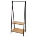 Max Home Burro ropa madera y acero 2 estantes Negro/ Madera