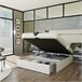 Canapé Luxury Max 3D 150x190 Blanco/ Gris