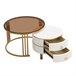 2 en 1, mesa de centro, mesa auxiliar, cajón 70x70 Blanco