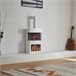 KAMINIO Eléctrica Chimenea HENRI con Tubo de Chimenea Blanco