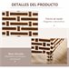 Biombo Separador Cuerda de Papel, Madera de Pino HOMCOM Multicolor