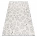 Alfombra de cuerda sisal FLAT Hojas Pájaros 140x200 Blanco/ Gris
