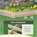 Arriate de Madera Madera de Abeto Outsunny Marron