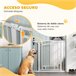 Barrera para Perros PA, Acero PawHut Blanco
