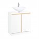 Armario Para Debajo Del Lavabo 2 Puertas BZR78-W SoBuy Blanco