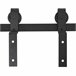 Juego de Herrajes para Puerta Corredera acero al carbono HOMCOM 200 Negro