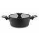 Set de 3 ollas de aluminio BLACK diámetro 28, 24 y 20cm marca FAR Negro