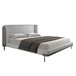 Cama matrimonio tapizada en tela Gris Claro