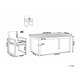 Beliani Conjunto de comedor PANCOLE Gris