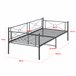 Cama Simple Alvesta con somier Reposacabezas metal 96x207 Gris Oscuro