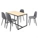 Pack 4 sillas de comedor Hall Gris