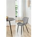 4x Silla tapizada capitoné de terciopelo SJ.17 Gris