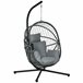 Silla Colgante Huevo Acero, Poliéster Outsunny Gris