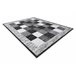 Alfombra BCF Morad RAFIA Rectángulos geométrico 300x400 Negro/ Gris