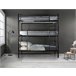 Litera Triple Metalica 201x98 Blanco/ Negro