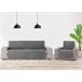 Vipalia Protector Cubre Sofá Sillón Liso Modelo Brisa Gris Oscuro