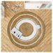 Acomoda Textil - Alfombra de Yute Ecológica de Fibra Natural. 80x80 Natural/ Blanco