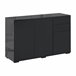 Aparador de Salón Melamina de Madera HOMCOM Negro