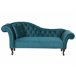 Beliani Chaise longue izquierdo Terciopelo LATTES Azul/ Verde
