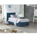 Cama individual en tela Azul Marino