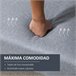 Sofá Cama de 2 Plazas Poliéster, Espuma, Madera de Caucho HOMCOM Gris