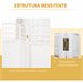 Biombo Papel, Bambú HOMCOM, hogar - decoración Blanco