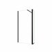 Walkin Panel de ducha Panel fijo + Lateral giratorio, Barra 