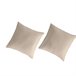 2 Fundas de almohada lisas 100% algodón percal orgánico Arena
