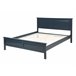 Beliani Cama con somier Madera de pino OLIVET 148x208 Azul