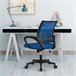 Silla Oficina Saray Giratoria Con Brazos Azul