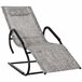 Tumbona de Jardín Metal Galvanizado y Texteline Outsunny Gris
