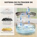 Fuente Agua Mascotas Acero Inoxidable 304 PawHut Gris