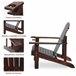 Adirondack Silla para Jardín Madera de Abeto Outsunny Marron