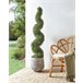 Beliani Planta artificial BUXUS SPIRAL TREE Verde