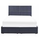 Beliani Cama con somier Terciopelo VERNOYES 148x214 Negro