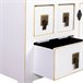 Aparador de madera de 6 cajones y 2 puertas Blanco