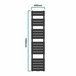 Radiador toallero mural Voss 801 W 19 lamas acero Negro