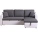 Sofá esquinero convertible "Alain" - 3 plazas Blanco/ Gris